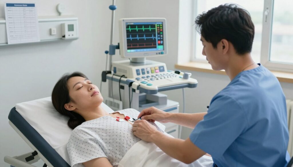 cómo se realiza un electrocardiograma